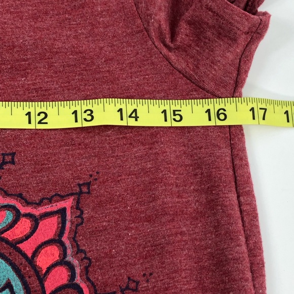 Lucky Brand Red Medallion Boho T-Shirt S - Picture 5 of 7